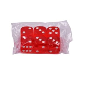 Kit Conjunto De 6 Dados Plastico 1,5cm 15mm