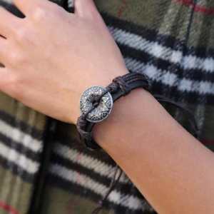 Pulseira Bracelete De Couro