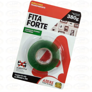 Fita Dupla Face Transparente Fita Forte De 9mm X 2m - Adere