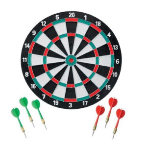 Jogo De Dardos C/ Tabuleiro Alvo Duplo Tiro 6 Dardos