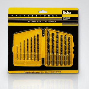 Brocas Kit  1/16  a ¼  Jogo 13 peças Profissional Doméstico