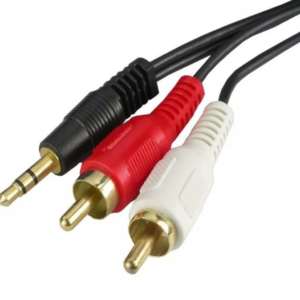 Cabo Auxiliar P2 X 2 Rca Macho De Áudio 1.50 Metros
