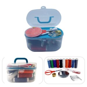 KIT DE COSTURA 26 PEÇAS COM POTE