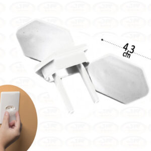Protetor De Tomada Universal Com 12 Peças - Plastico