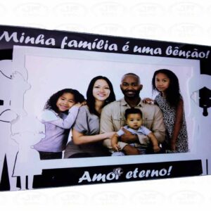 Porta Retrato Vidro Namorados Família Presente 10x15