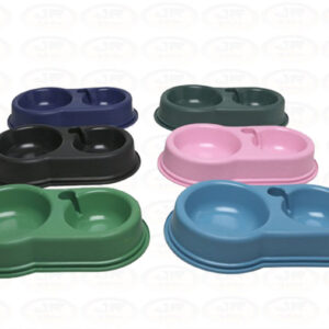 Comedouro Bebedouro Duplo Cachorro Gatos Cães - Laranja