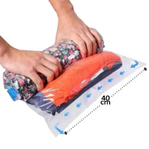 Saco A Vácuo Organizador De Roupa Manual Multiuso 40x60 cm