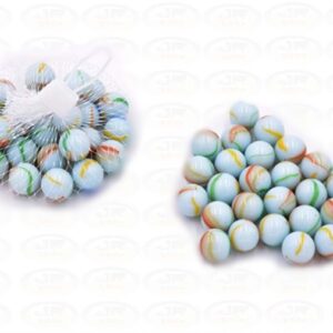 Bola Bolinha De Gude Fubeca Bolita Enfeite Vidro Com 50 Un Branco