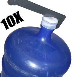 Kit 10x Abridor Galão Garrafão Tampa Água Mineral 20 Litros - Preto