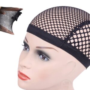 Touca De Cabelo De Renda Preta Wig Cap  Cozinha Furadinha- 1un