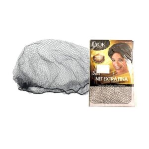 Touca De Cabelo Renda Preta Wig Cap 3 Un Extra Fina