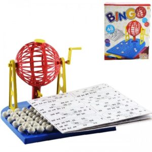 JOGO DE BINGO COM 48 CARTELAS E BOLA GIRATÓRIA