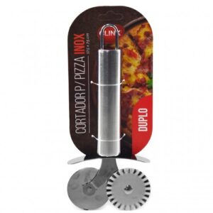 Carretilha Dupla Cortador Para Massa  fechar Pastel Pizza Inox