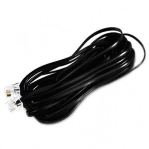 Cabo Extensão Para Telefone / fax Rj11 5 Metros 6x2 Preto