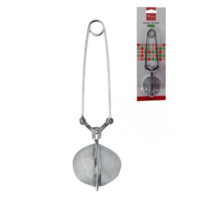 Infusor Inox Para Chá e Ervas Peneira Coador C/ Cabo Auxiliar