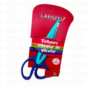 TESOURA DE PICOTAR PAPEL EVA ARTESANATO  - Azul