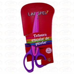 TESOURA DE PICOTAR PAPEL EVA ARTESANATO  - Rosa