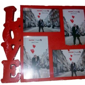 Porta Retrato 15cm×10cm Plástico - LOVE FOTOS Vermelho