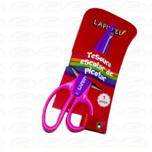 TESOURA DE PICOTAR PAPEL EVA ARTESANATO  - Rosa Roxo