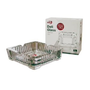 Cinzeiro Vidro Cristal Quadrado 10.5 cm Luxo Premium Decoração