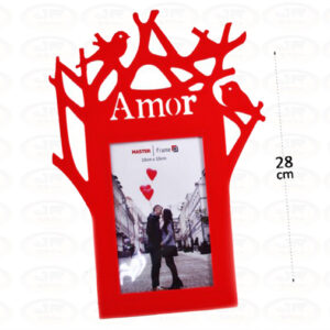 Porta Retrato 15cm×10cm Plástico - Amor - Vermelho