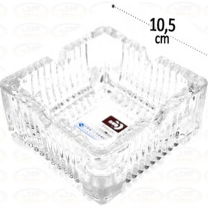 Cinzeiro Vidro Cristal Quadrado 10.5 cm Luxo Premium