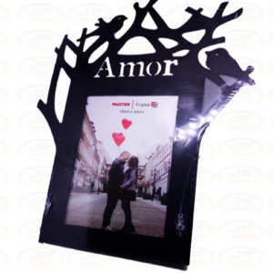 Porta Retrato 15cm×10cm Plástico - Amor - Preto