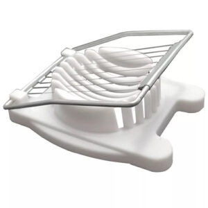 Cortador E Fatiador De Ovos Cozidos Com Lamina Aço Inoxidável Branco