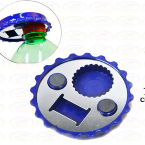 Abridor Tampinha Churrasco Cerveja Bar Decoração Imã Azul