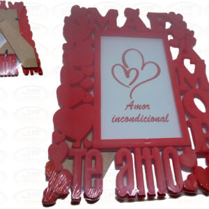 Porta Retrato 15cm×10cm Plástico - Mãe Coração