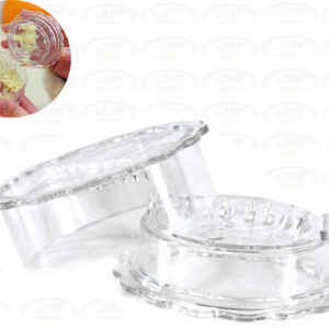 Triturador Moedor Amassador Alho Tempero Processador Manual Acrílico Transparente