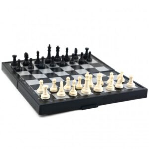 Xadrez Tradicional e Dama Magnético Tabuleiro Dobrável C/ Imã