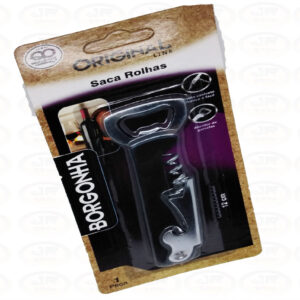 Abridor De Garrafa e Saca Rolhas De Vinhos Canivete Multiuso - Preto