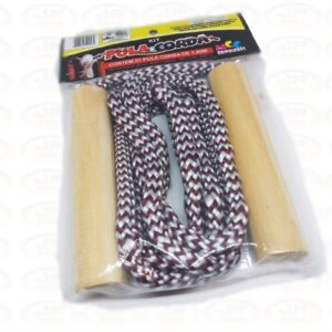 Corda De Pular Cabo De Madeira Corda de Algodão Trançado Vinho