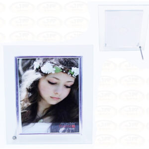 Porta Retrato 15X10 Moldura De Vidro Vertical- PRATA