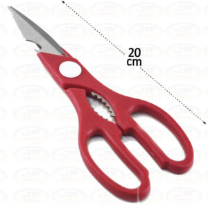 Tesoura de Cozinha Multiuso 20 cm 7´´ Aço Inox- Vermelho