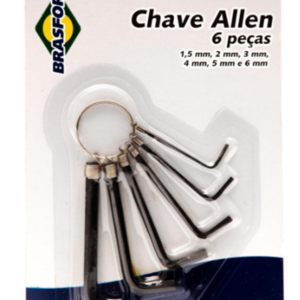 Chave Allen Kit Jogo 6 peças Chaves Allen Hexagonal