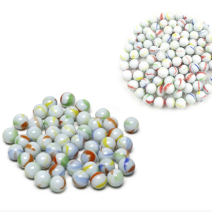 Bolinha De Gude Bola Fubeca Bolita Enfeite Vidro Com 100 Unids Branco Leitosa