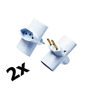 Kit 2x Pino 3 Saídas 2p+t 10A Tomada (2 Benjamin 3 Saídas)