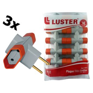 Kit Com 3 Pinos 3 Saídas 2p 10a Benjamin Adaptador