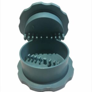 Triturador Moedor Amassador Alho Tempero Processador Manual -Plástico Azul