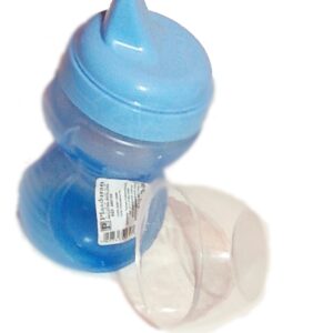 Copo baby 250ml Transição Infantil com Tampa -Liso Azul