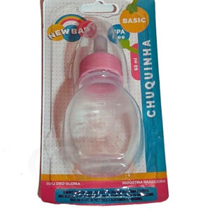 Chuquinha de Bebê Mini Mamadeira 60ml Chá de Bebê- Rosa
