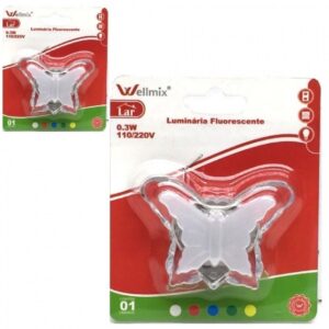 Abajur de Tomada Luminária Led Collor Borboleta Bivolt