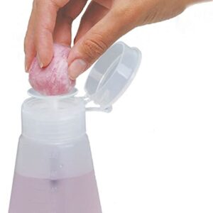 Porta Acetona Removedor de Esmalte com Tampa Trava Plástico Transparente