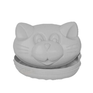 Saboneteira Baby Infantil com Tampa Decorada Bichinhos- Presente chá de Bebê -CINZA