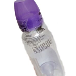 Mamadeira Bebê Lisa Com Tampa e Disco 240ml -Mamadeira Infantil -Roxa