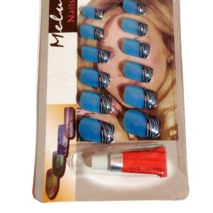 Unhas Postiças Decoradas Modelo #17  (acompanha cola)