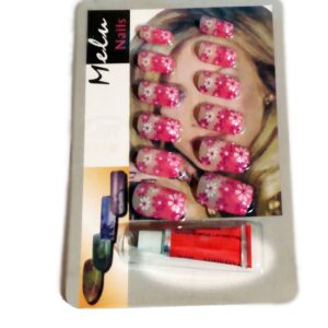 Unhas Postiças  Decorada Modelo #16 (acompanha cola)