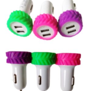 Carregador Veícular Duplo USB 12v 24v - Rosa